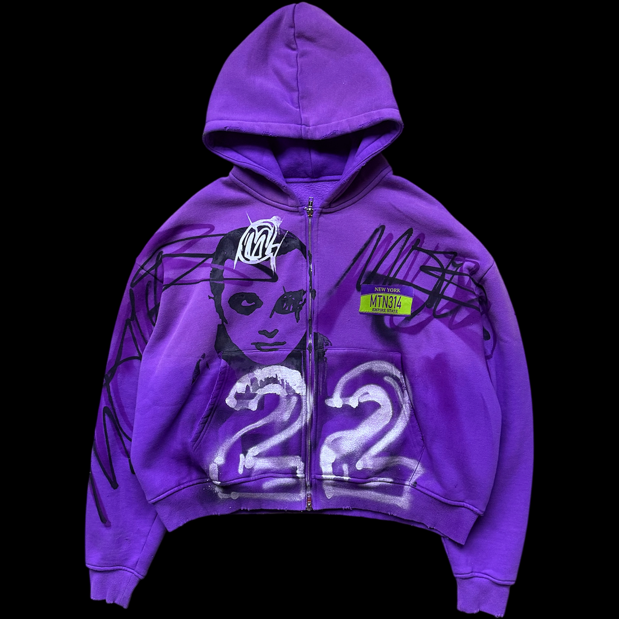 Deep purple HEAVYWEIGHT ZIP-UP